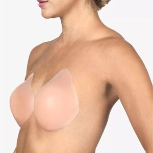 NIB Fashion Forms Women's Lift It Up Backless Strapless Plunge Bra Nude Size D